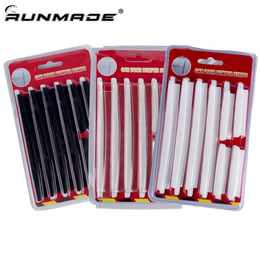 runmade 8Pcs/set Universal Car Door Edge Guards Trim Molding Protection Strip Scratch Protector Car Door Crash Bar