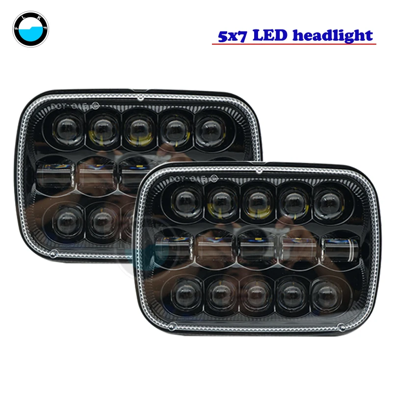 

5x7 Inch H4 LED Square Headlight For Toyota Nissan 240SX Truck 5x7" Rectangular led head light For Jeep Cherokee XJ,Wrangle