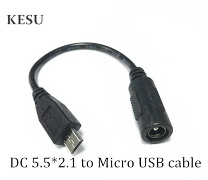 

50pcs of 5.5 x 2.1mm DC Female to Micro USB 5pin Male Charging Power Cable Cord Wire Cable CONNECTOR 10cm