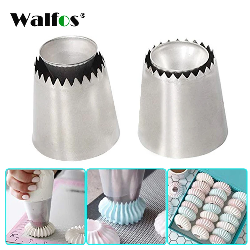 

WALFOS Russian Pastry Tip Icing Piping Stainlessl Steel Nozzles Large Icing Piping Nozzles Cupcake Baking Tool