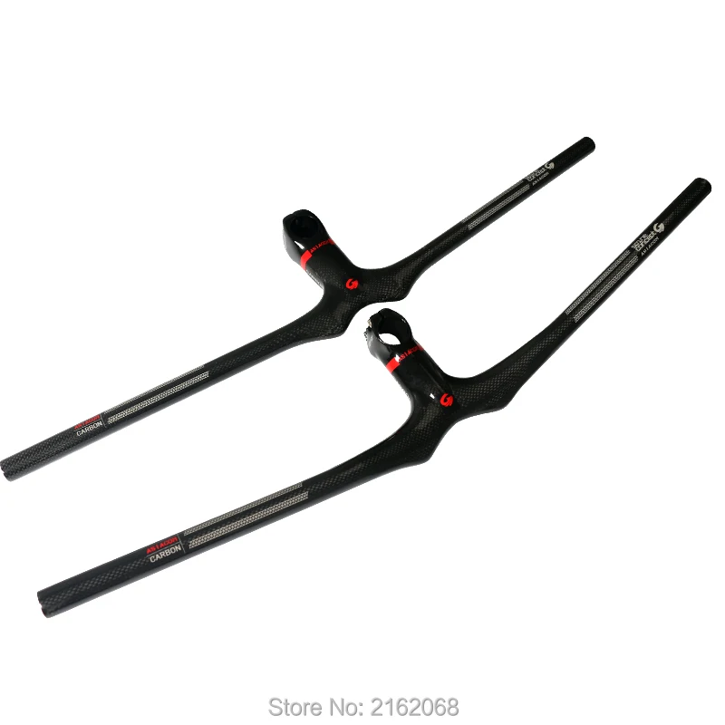 New ASIACOM Mountain bike full carbon fibre bicycle handlebar stem integratived 600-760x70-120mm 28.6 mm clamp MTB