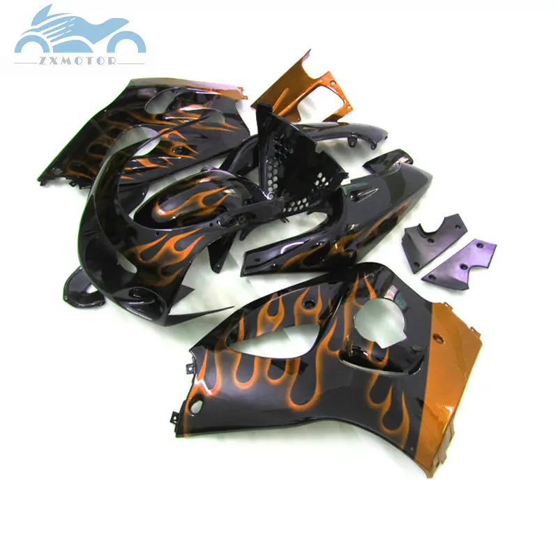 High quality fairings kit for SUZUKI GSXR750 GSXR600 1996 1998 2000 SRAD fairing kits gsxr 600 96 99 00 orange flames