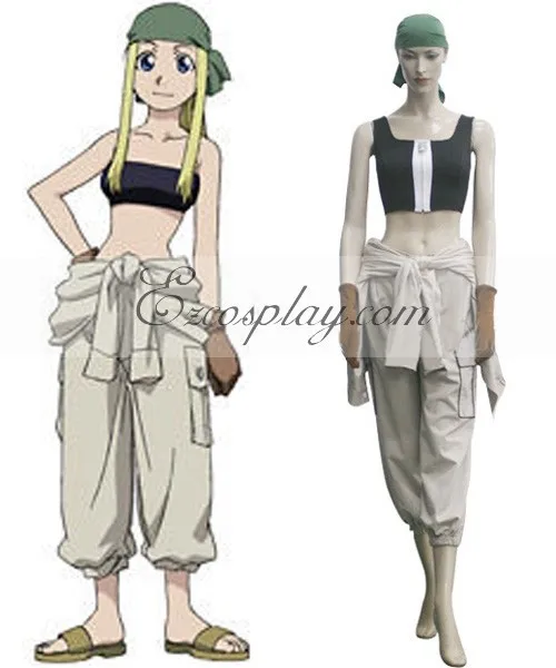 Цельнометаллический костюм Alchemist Winry Rockbell Аниме Косплей Костюм E001