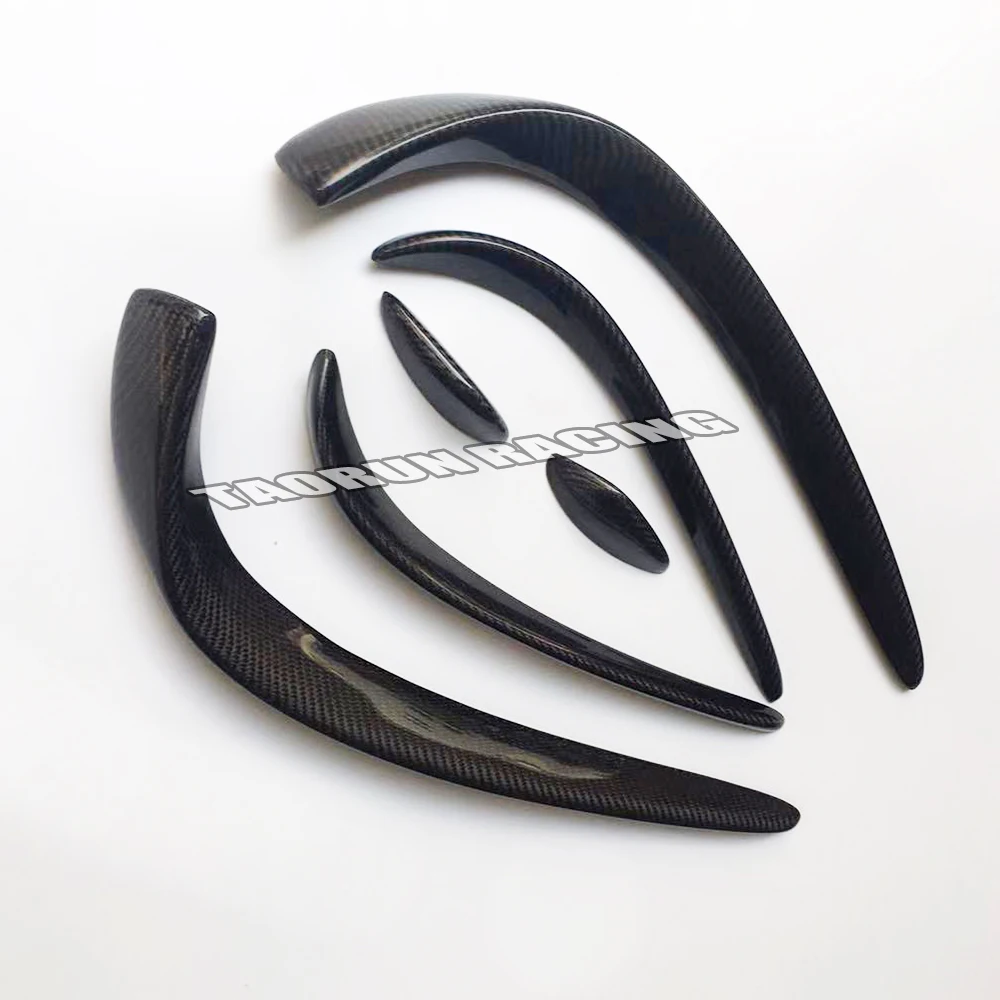 Carbon Fiber Front Bumper Side Canards Splitter Spoiler for Benz W205 Coupe & Sedan C180 C200 C300 C43 With AMG Package 15 - 18