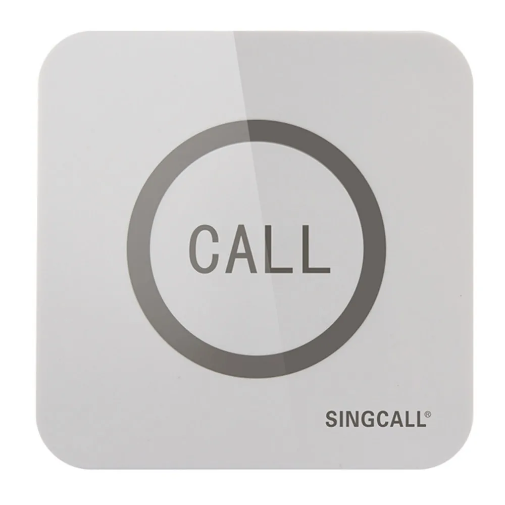 SINGCALL Wireless Call System, Caregiver System Button, Super Big Touchable Single Button with Waterproof Function, APE520