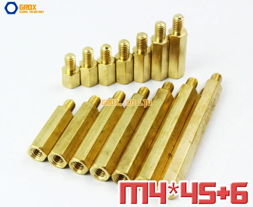 

20 Pieces Brass M4 x 45 + 6mm PCB Female to Male Motherboard Standoff Hex Spacer