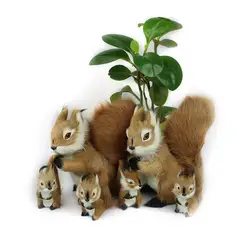 8*7cm Mini Animal Plush Toys Simulation Cute Squirrel Stuffed Kid Toys Pendant Decor Birthday Gift Anti-wrinkle Pillow for Child