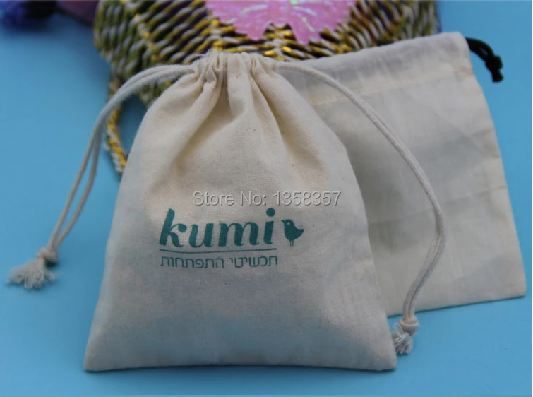 

100pcs/lot free shipping small cotton jewelry pouch cotton gift pouch cotton drawstring pouch bag Ipad bag jewelry bag