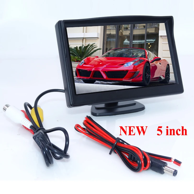 

New Promotion 5inch TFT Car LCD Monitor Rear View Monitor Reverse Backup Parking For Camera DVD VCD Factory Promotion