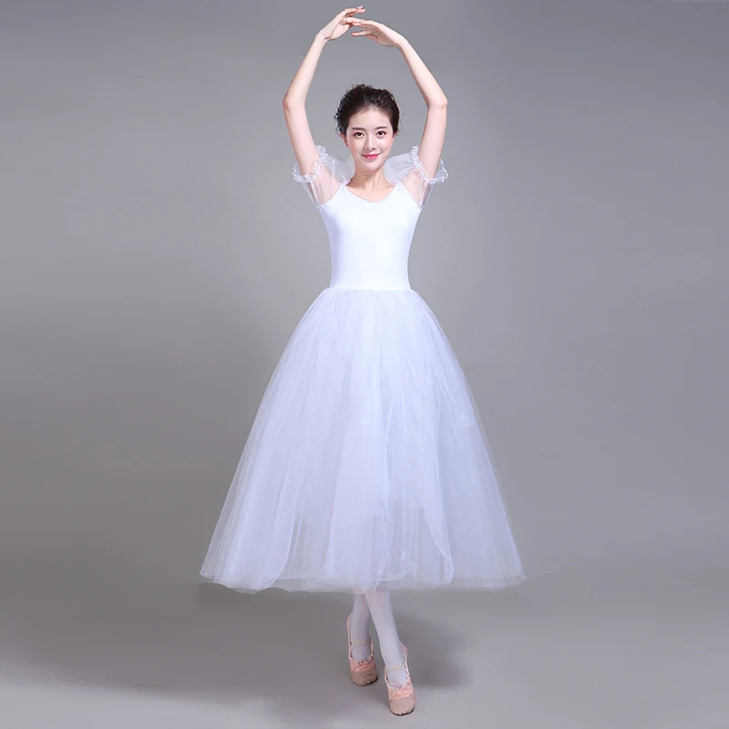 Professional Ballet For Women Adult Romantic Ballet Tutu Rehearsal Long Tulle Practice Skirt Ballet Dress For Girl Kids