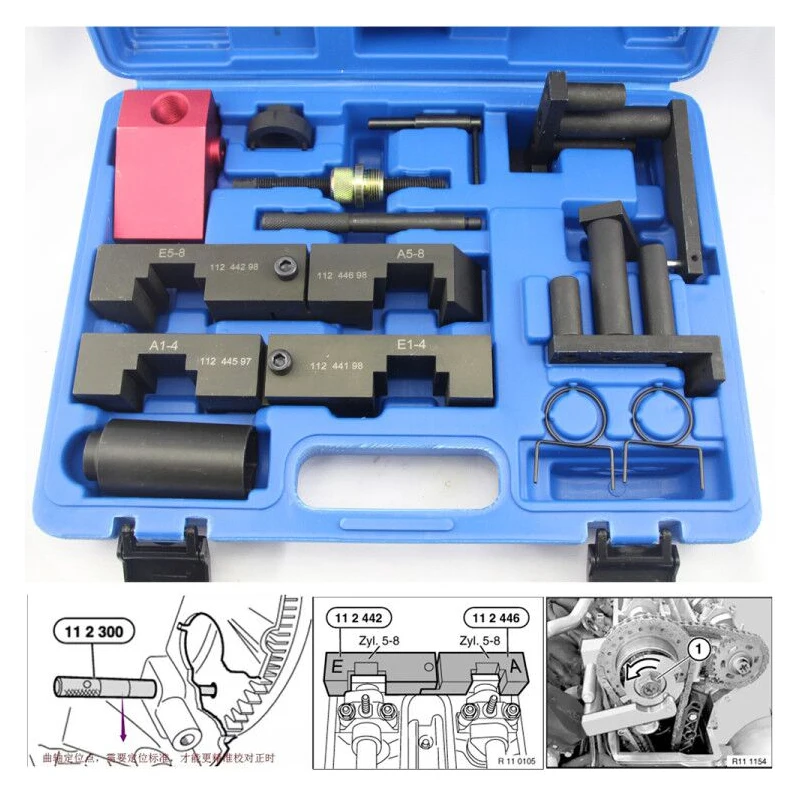 YOTOBE Timing Locking Tool Set Kit Camshaft Alignment For BMW M60/M62/M62TU VANOS Camshaft Alignment Vanos Engine Repair Tool