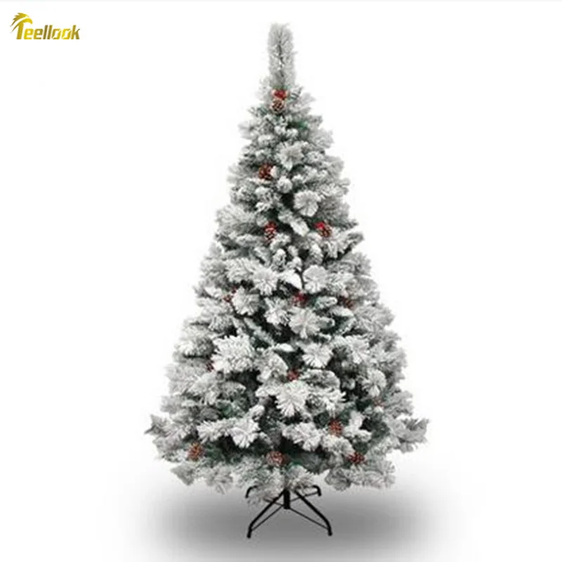 Teellook 1.2m/5.0m pine needles snow Christmas tree hanging sticks pine nuts Christmas tree shrine hotel mall home decoration