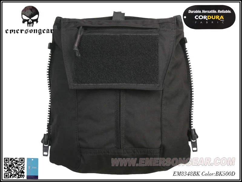 Emersongear Zip On Panel Pouch Package Fit for AVS JPC2.0 CPC Tactical Vest Black EM8348