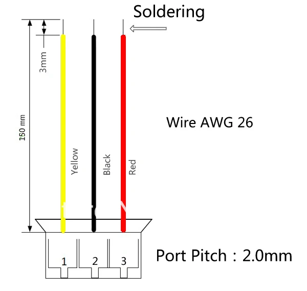 มินิ.ไมโคร2.0มิลลิเมตรT-1ขาเชื่อมต่อw/. Wire x 10 sets.3pin 2.0มิลลิเมตรA