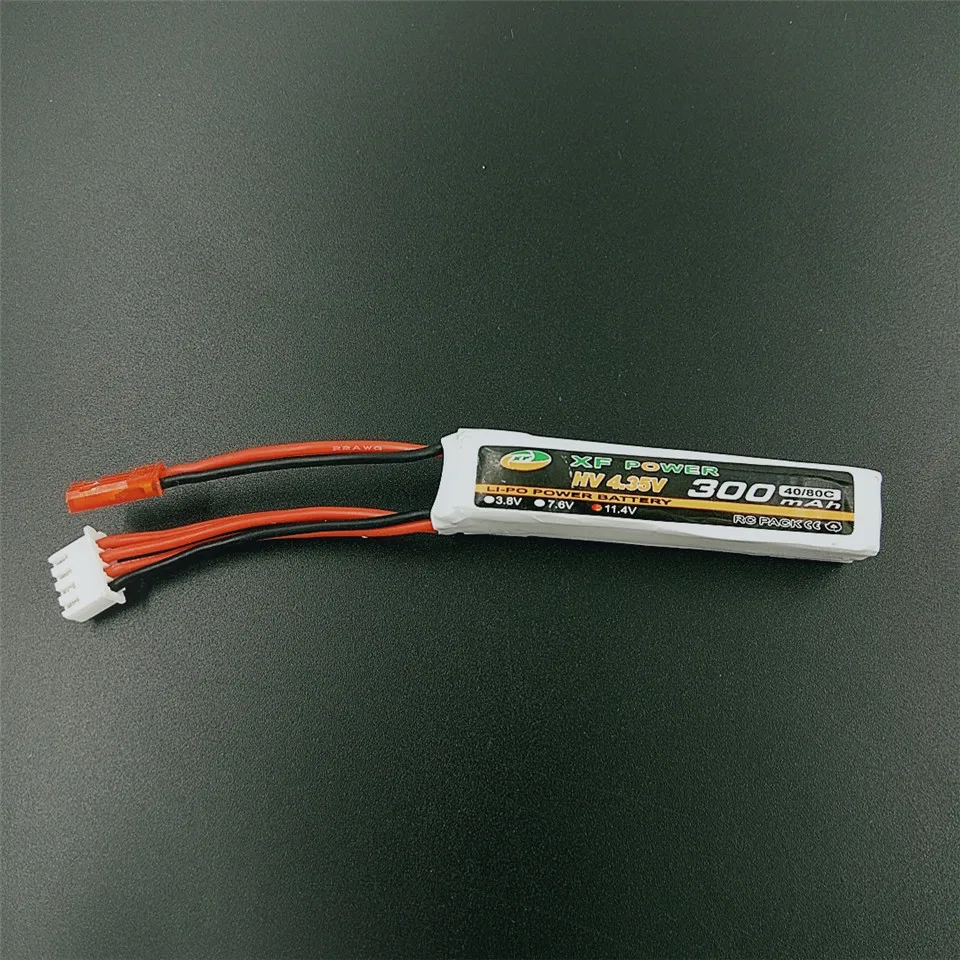 3S HV 4.35V Lipo batteria 11.4V 300mAh 40C/80C XT30 JST Plug batteria al litio per URUAV UR85/UR85HD Mobula7 HD Sailfly-X RC Drone