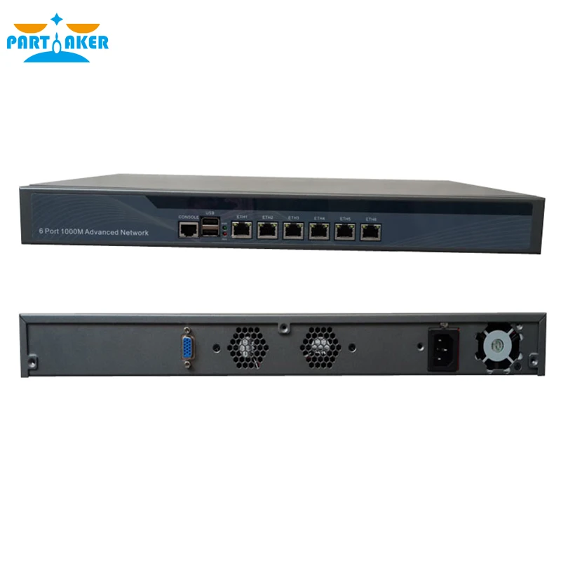 1U Rackmoun Firewall dengan 6 intel 1000M 82574L Gigabit LAN Intel Dual Core i3 3220 3240 3.3Ghz dengan mikrofon ROS