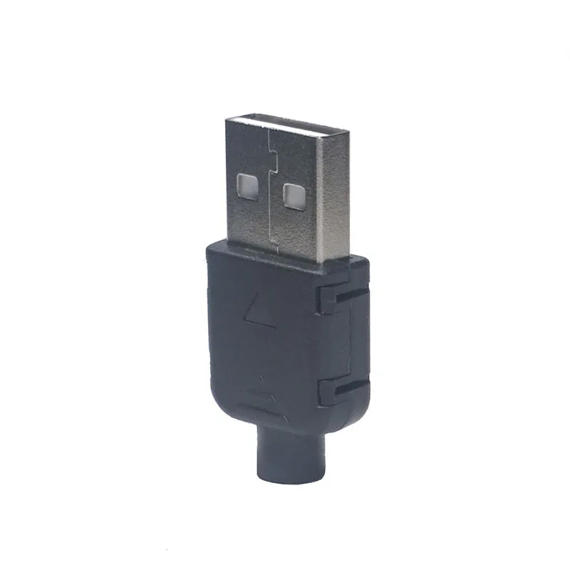 Conector triangular com encaixe preto, conector micro usb tipo a de 4 pinos, conector de plástico tipo macho 10 pol.