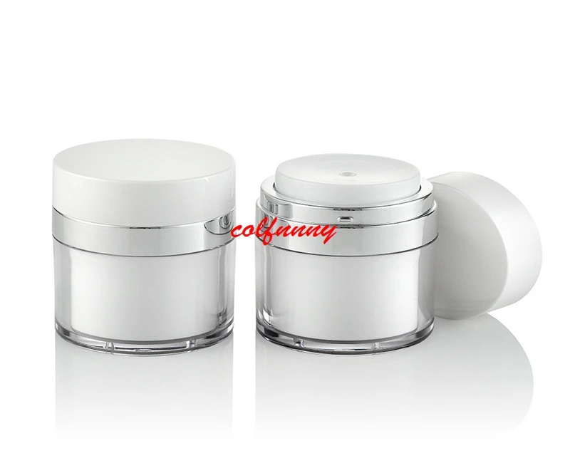 

50G Cosmetic Jar,Empty Acrylic Cream Cans,Vacuum Bottle,Press Style Cream Jar,Sample Vials,Airless Cosmetic Container F050706