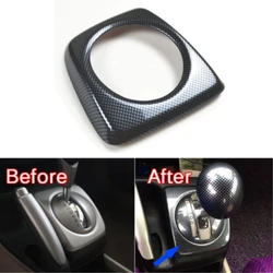 Auto Interior Mouldings Carbon Fiber Colors Console Gear Shift Cover Trim Frame For Honda Civic 2006-2011 AT Model Car Styling