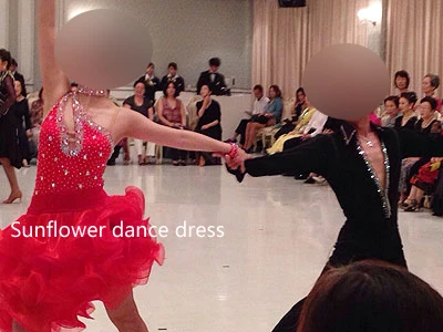 Robe de danse latine de haute qualité, robe de concours rouge pour salle de bal, costumes de spectacle de danse latine pour adultes, jupe bouffante