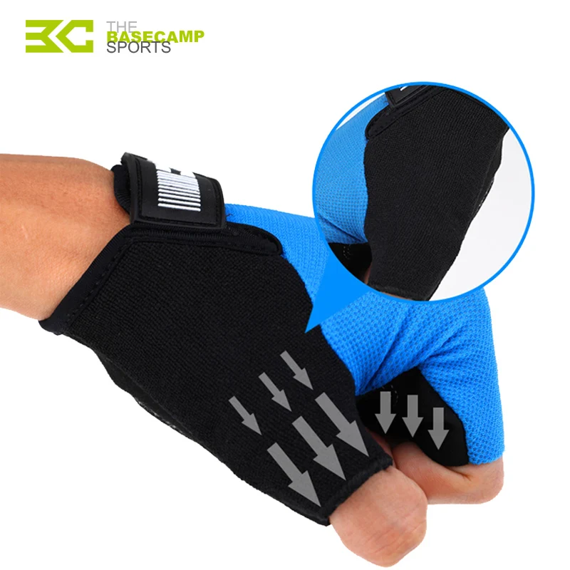 BASECAMP Cycling Gloves Half Finger Men Breathable Bicycle Sport Glove Anti-Slip Mountain Road Bike MTB Gloves Accessorie BC-204