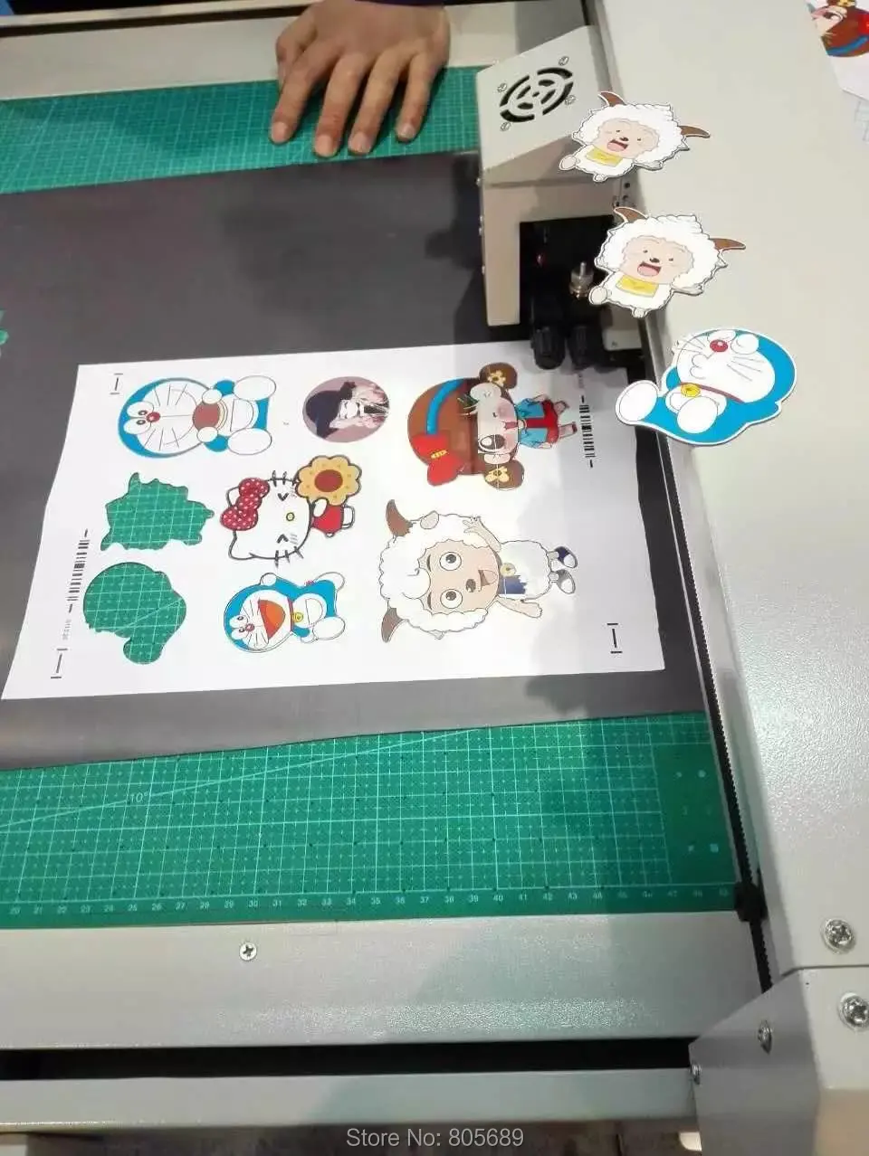 Mini cortador automático do leito/plotter de corte do leito do pacote da câmera do ccd de digitas