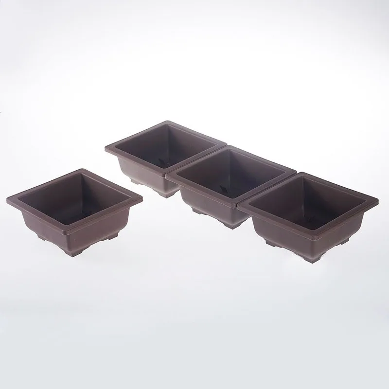 150pcs Imitation Plastic Flower Pot Balcony Square Flower Bonsai Bowl Nursery Basin Pots Planter Rectangle Flower Pots ZA5115