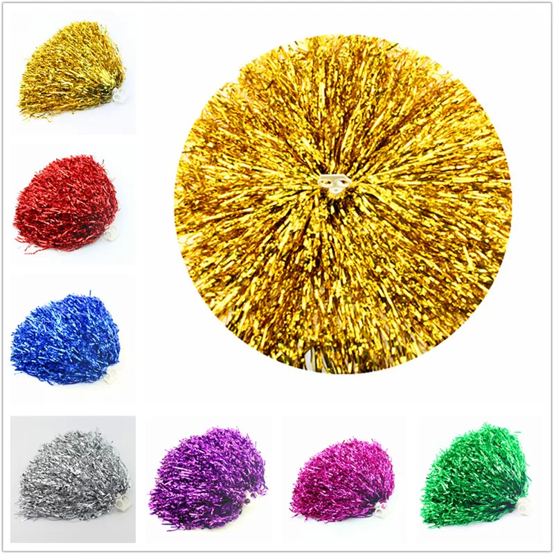 New 50g Cheerleading PomPoms Cheer Dance Sport Supplies Competition Flower Ball Lighting Up Party Cheering Fancy Pom Poms  LL005