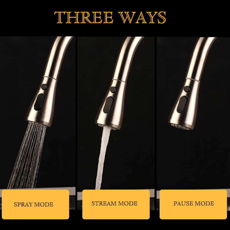 KEMAIDI Stainless Steel Touch Control Kitchen Faucets 3 Color Smart Sensor Kitchen Mixer Touch Faucet Kitchen Pull Down Sink Tap