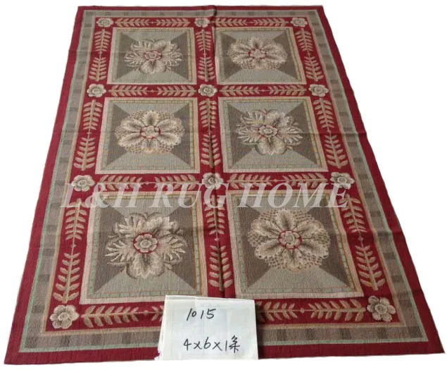 

Free shipping 10K 4'x6' hand Knotted woolen rug handmade carpet, Chinese Traditional needlepoint rug