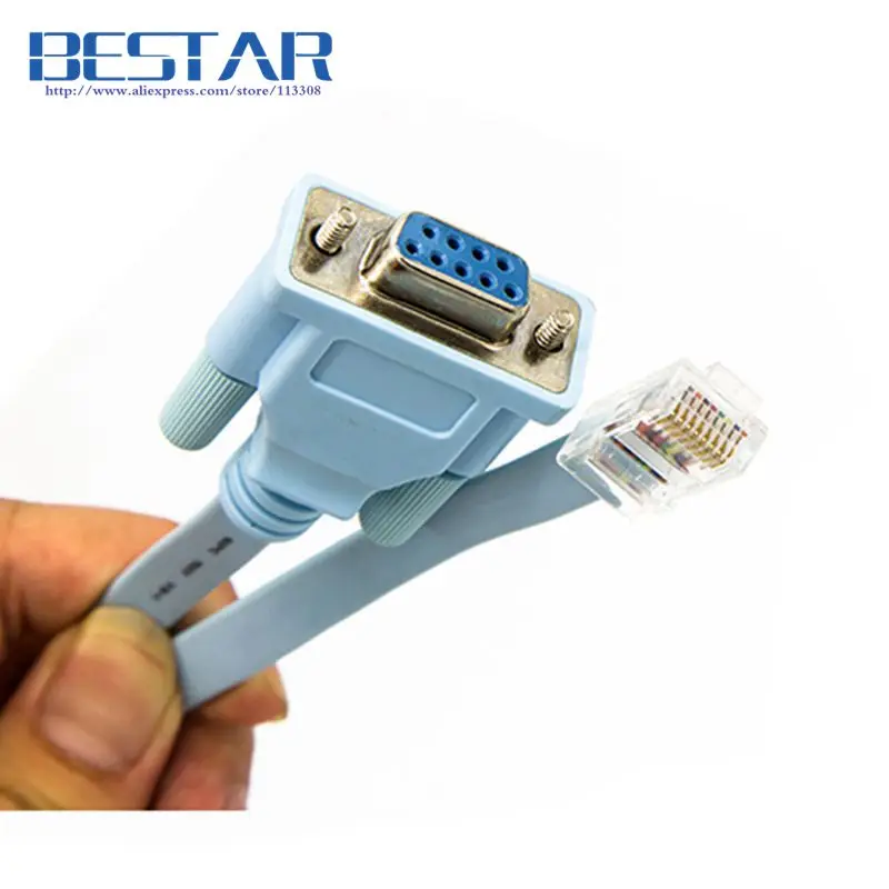 RS-232 RS 232 RS232 DB9 إلى RJ45 RJ-45 RJ 45 المسلسل شبكة راوتر وحدة التحكم كابل 1.8M 6FT لأجهزة التوجيه ومفاتيح سيسكو هواوي