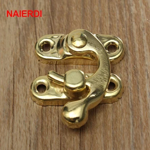 NAIERDI-Antique Metal Lock with Screws, Decorative Hasp, Small Padlock for Gift, Wooden Jewelry Box, Furniture Hardware, 10PCs 12 Main Sales Lock Brazil Old - №9