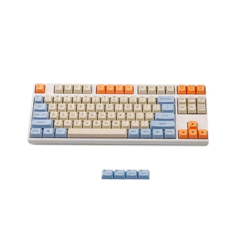 YMDK Godspeed Top Print Thick PBT Mac keys OEM Profile Keycaps Suitable For Standard ANSI 61 TKL 108 MX Mechanical Keyboard