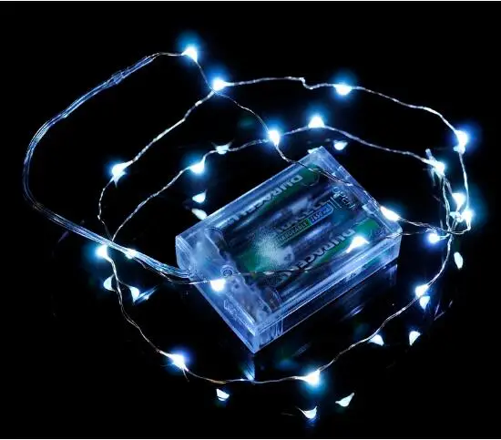 

10M 33ft 100 led 3AA battery powered outdoor led copper wire string lights for christmas festival wedding party decoration 2016