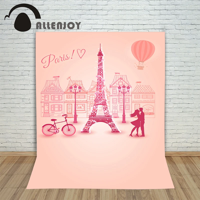 

backdrops for photo fabric vinyl Paris Tower hot air balloon bike background photography photocall camera