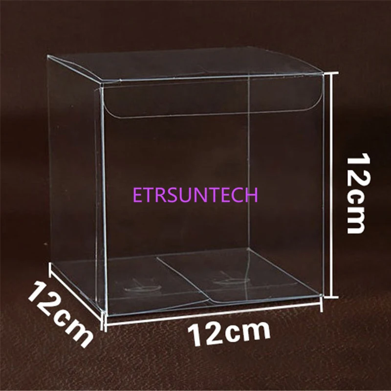 300pcs High quality 12*12*12cm clear plastic pvc boxes packaging for giftcandycosmeticcakecrafts display package transparent Box