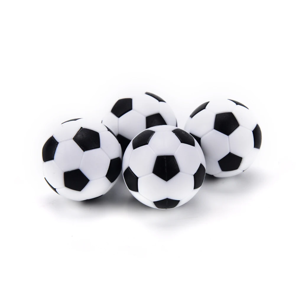 4 pcs 흑백 고품질 수지 foosball 테이블 축구 테이블 공 아기 발 fussball spotrs 선물