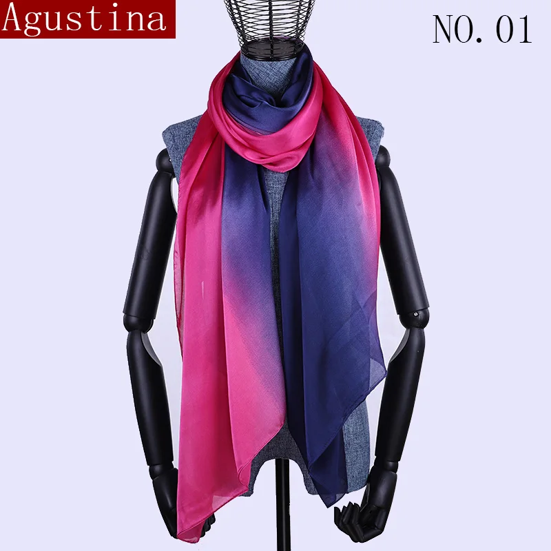 Scarf slik scarfs wrap hijab womens cape female gradual solid color shawls shawl fashion luxurious stoles scarves sjaal echarpe