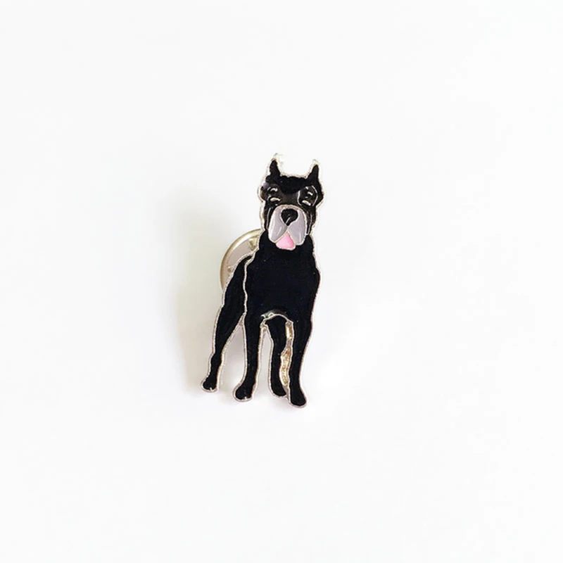 Great Dane men women brooches silver color metal alloy animal pet dog male female brooch pins fashion party clothes jewelry