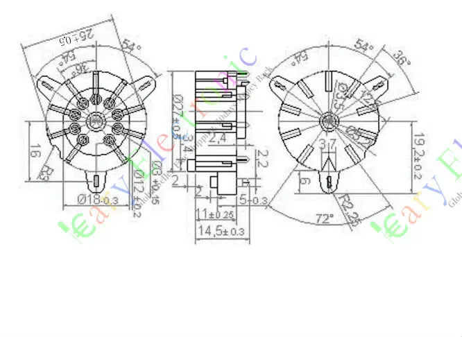 En gros et au détail 8 pièces 9 broches TUBE VACCUM prise économiseur AUDIO pour 12AX7B 12AU7 amplificateurs audio pièces de bricolage livraison gratuite