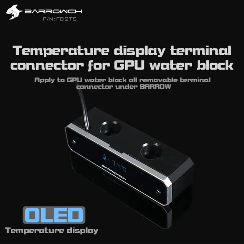 Barrowch FBQTS Thermometric display meter for GPU water block Mirror edition