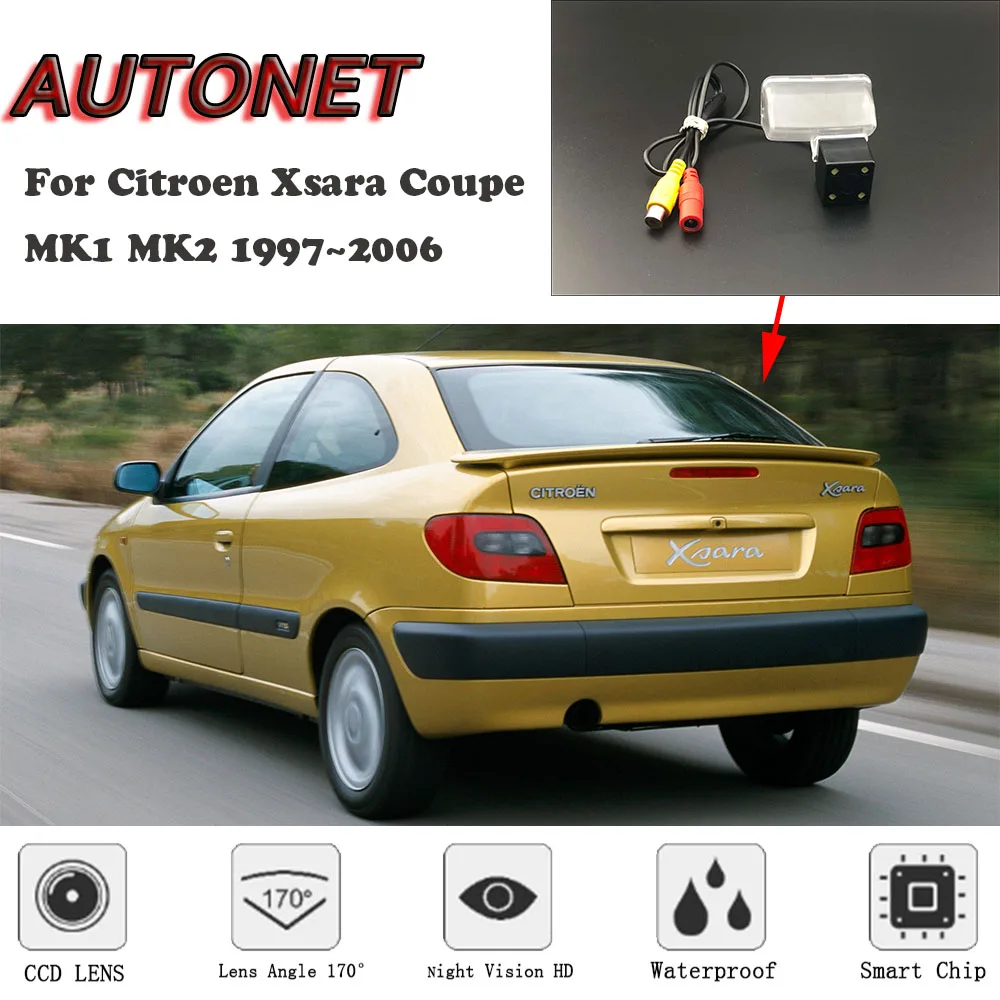 AUTONET HD Night Vision Backup Rear View camera For Citroen Xsara Coupe MK1 MK2 1997~2006 CCD/license plate Camera