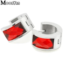 Moorvan Women Earrings Stainless Steel Acrylic Crystal Jewelry Stud Earring for Woman Brincos 2018 Lady Christmas Gift VE355