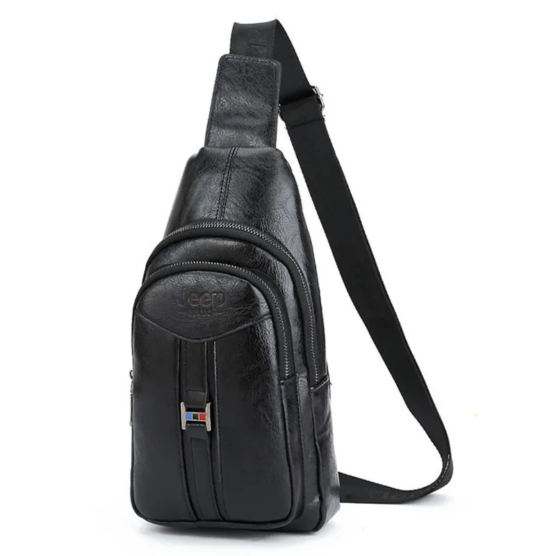 YOOFISH Hot Sale New PU Chest Bag for Men Fashionable Shoulder Bag Crossbody Bag Leisure Hanging Bag  XZ-094