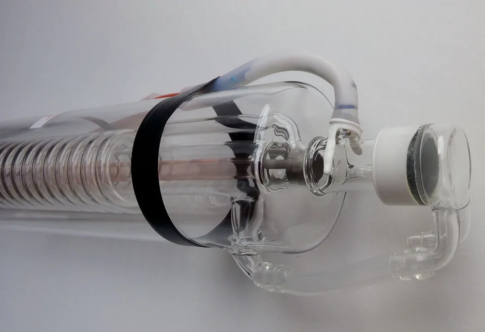 أنبوب زجاجي ليزر co2 80 واط 1250 مللي متر طول 80 مللي متر القطر لآلة النقش بالليزر co2