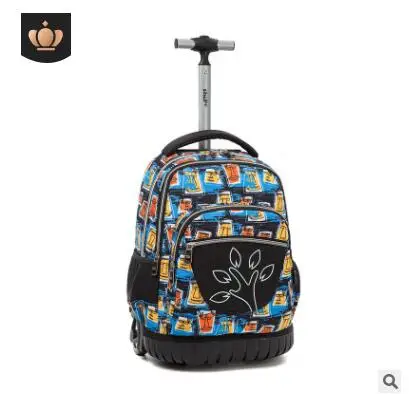 Escola rolando mochilas criança sacos de escola com rodas crianças mochila de viagem rolando bagagem mochila trole sacos