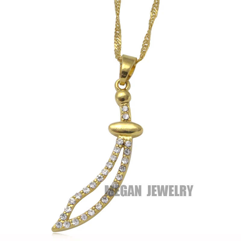 muslim Zulfiqar Sword of Imam Ali pendant & necklace for women & men, charm Islam Gift & Jewelry