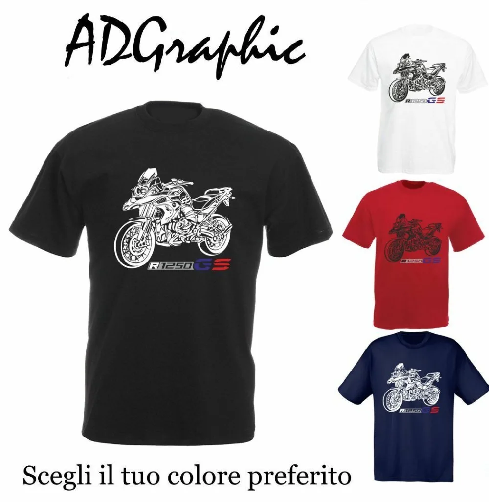 New Pure Cotton Short Sleeves Hip Hop Fashion Motorcycle Motorrad  R1250gs R 1250 Gs R 1250gs T-shirt Cotton