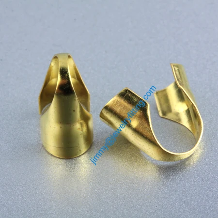 

2013 jewelry findings Base metal foldover crimps Chain end caps for 7mm chain welding die struck shipping free