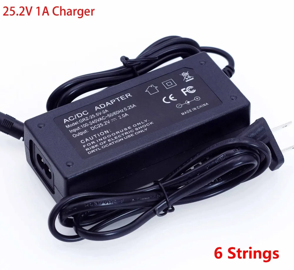 LiitoKala 25.2 V 1A 18650 Lithium battery Pack Charger 6 String Constant current constant voltage 24V Polymer Lithium Charger